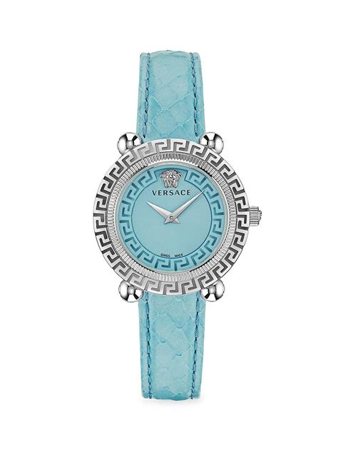 versace watch greca|versace greca leather watch.